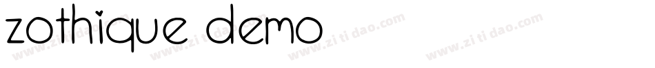 Zothique Demo字体转换